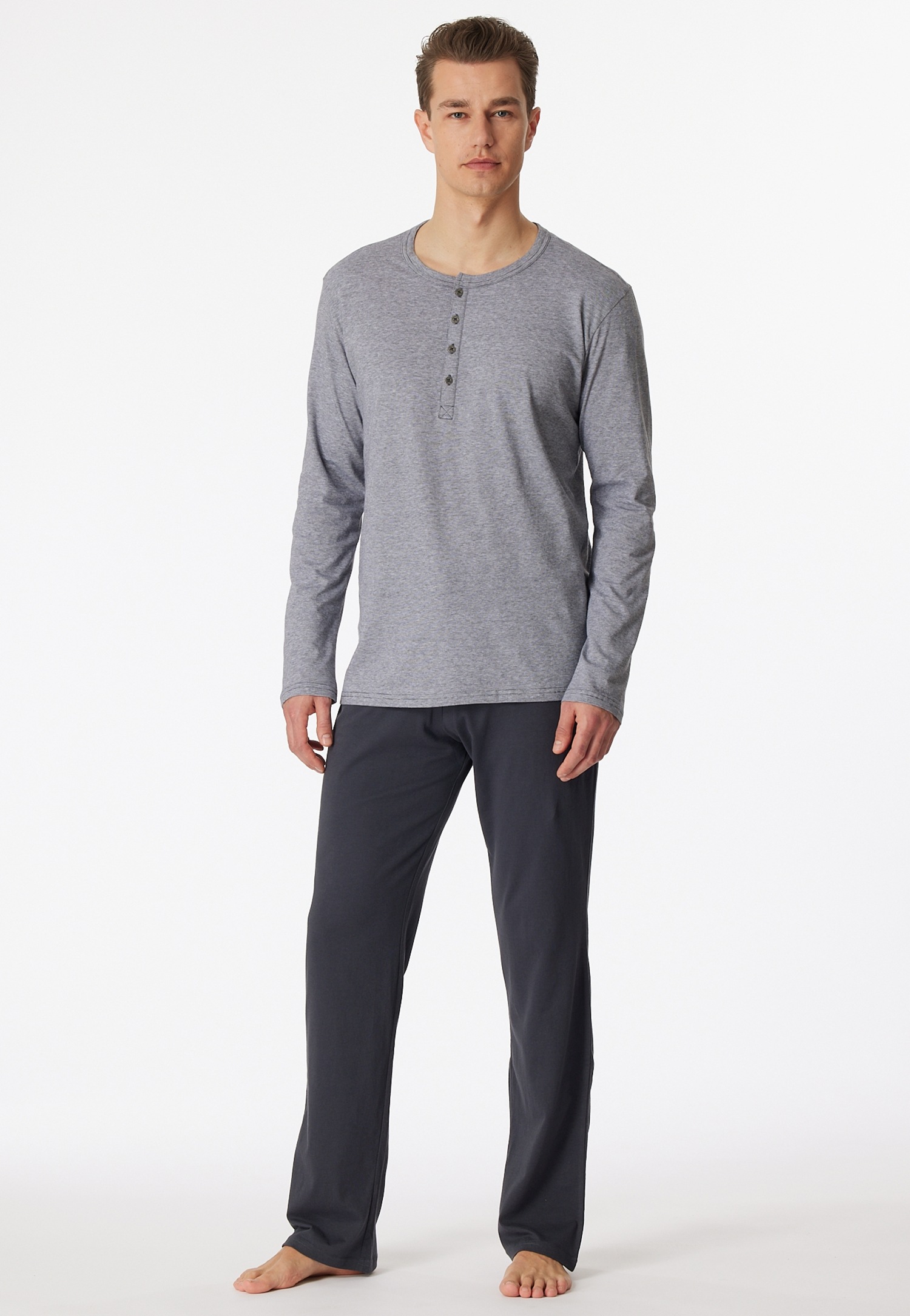 Schiesser Pyjama »selected! premium inspiration«, 2 Stk. mit praktischer Knopfleiste