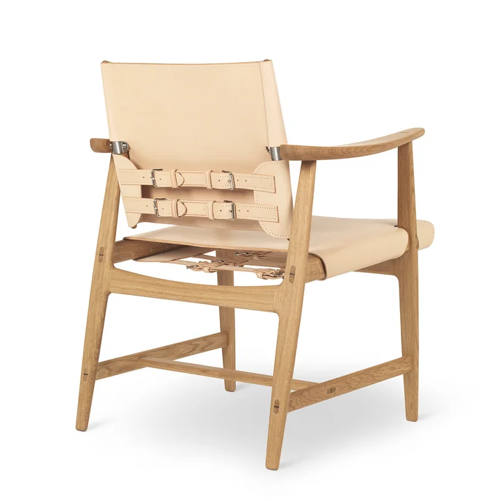 Carl Hansen - BM1160 Huntsman Chair, Walnuss geölt / Sattelleder cognac (Beschläge Messing)