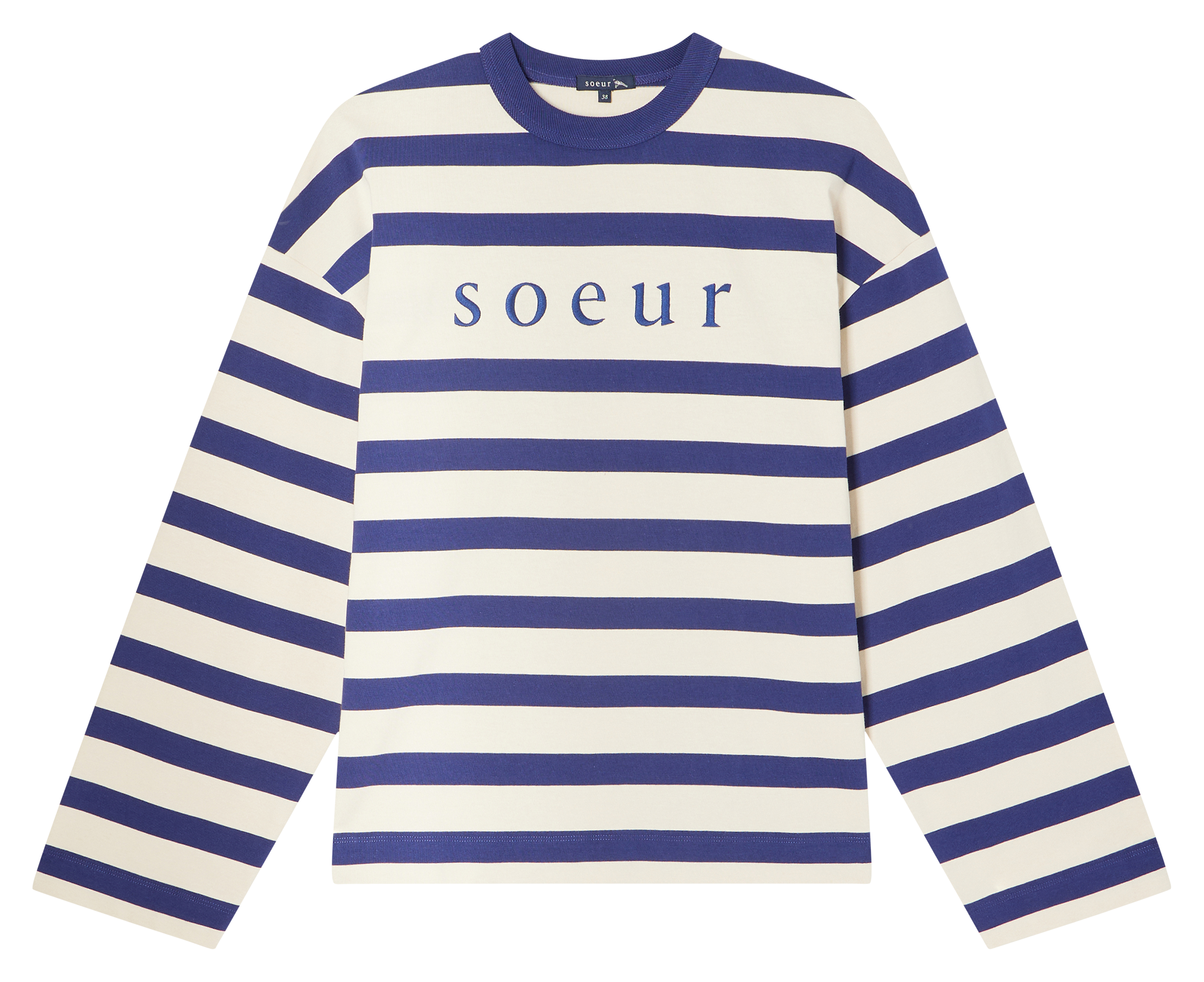 ARCHIE - Tee-shirt col rond rayé en coton bio | Multicolore