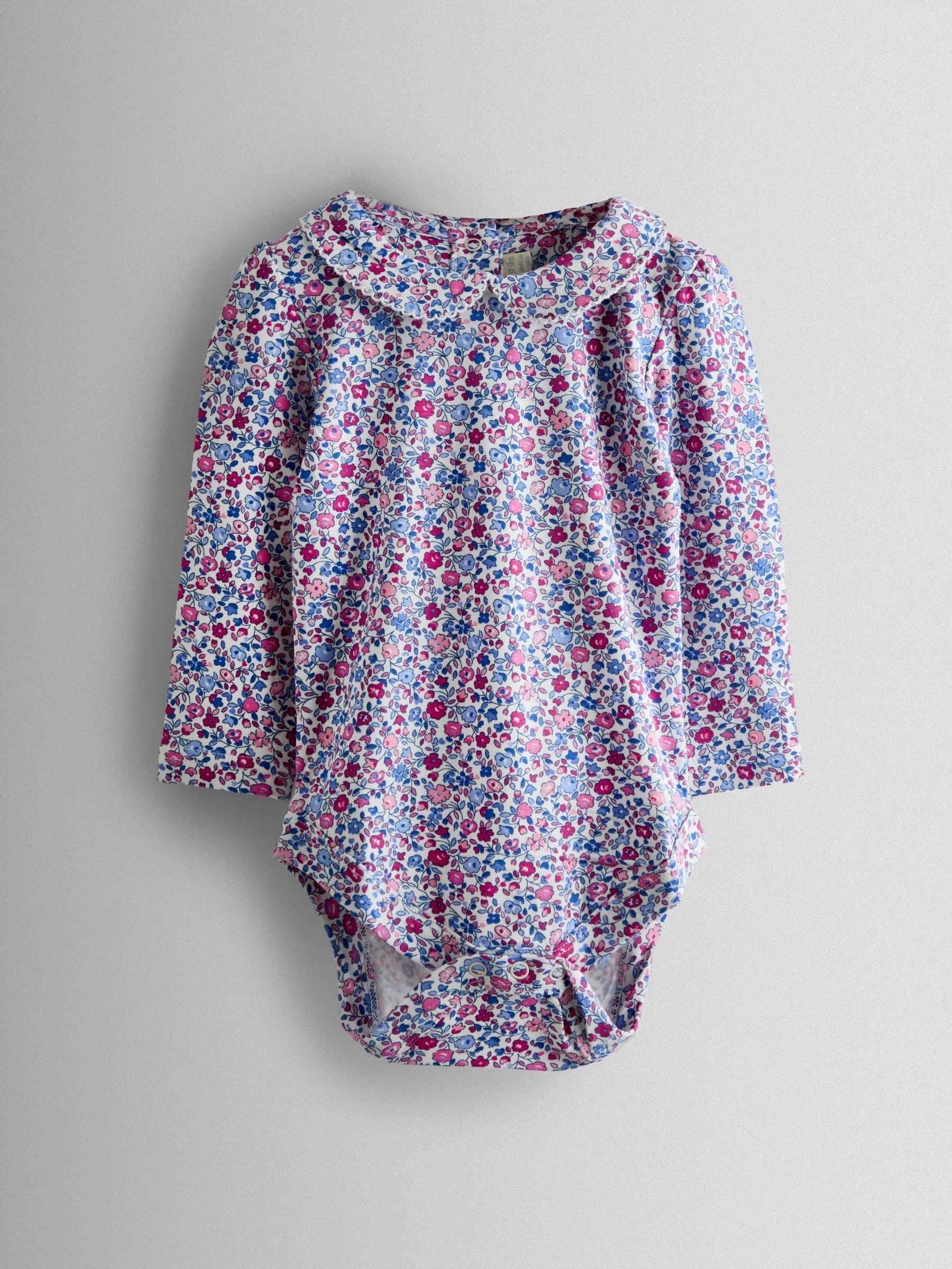 JoJo Maman Bébé 2-Pack Ditsy Floral Peter Pan Bodies