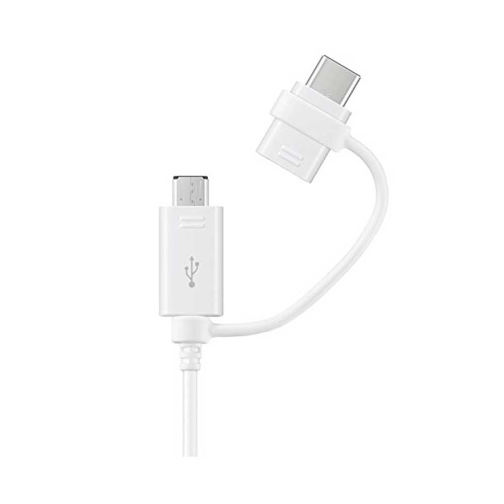 (1.5m) Combo 2in1 USB C   Micro USB Ladekabel Datenkabel (EP-DG930DWEGWW) - Weiss