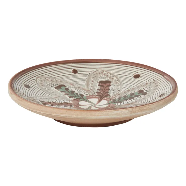 Les Petits Bohèmes Assiette en céramique motif fleur et pois