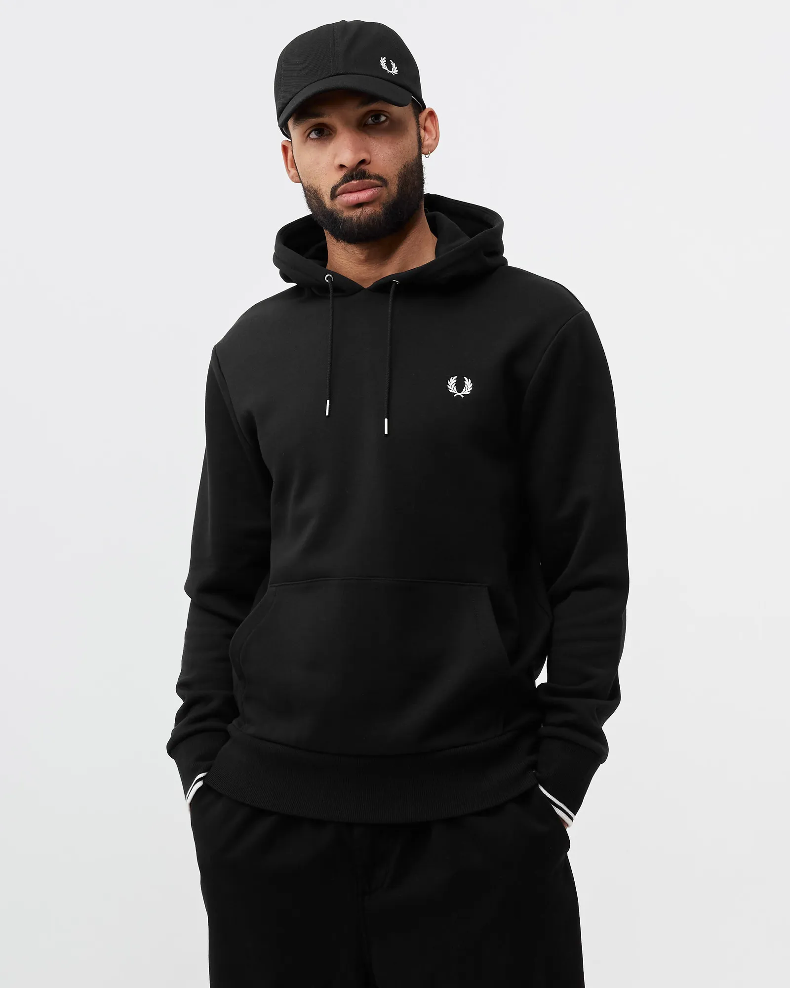 Fred Perry TIPPED HOODED SWEATSHIRT