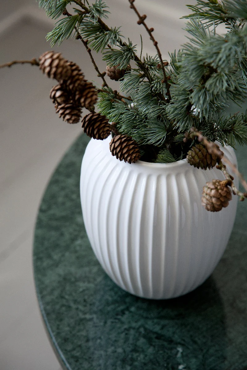 Kähler  Hammershøi vase, hvid - H: 20cm.
