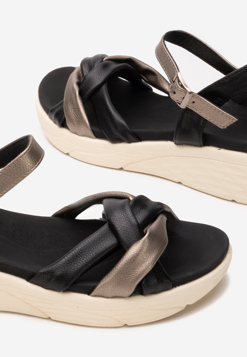 Sandales à semelle orthopédique noires Deloisa