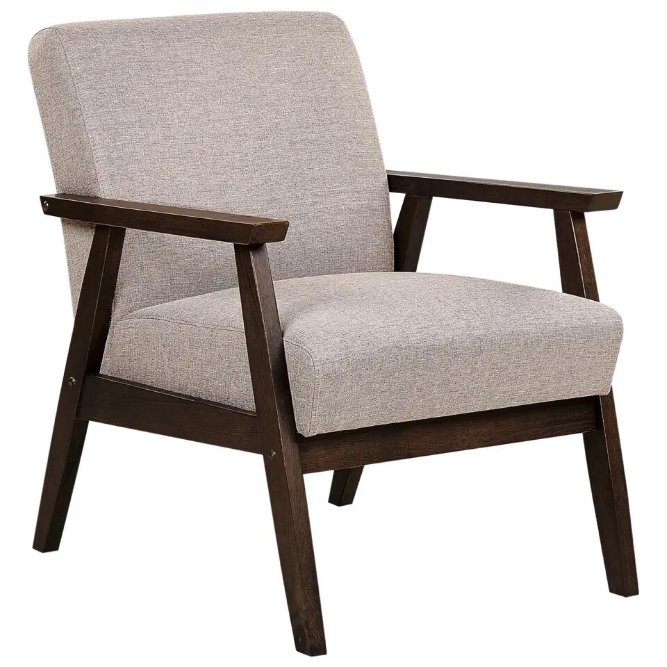 ASNES - Fauteuil - Taupe - Polyester