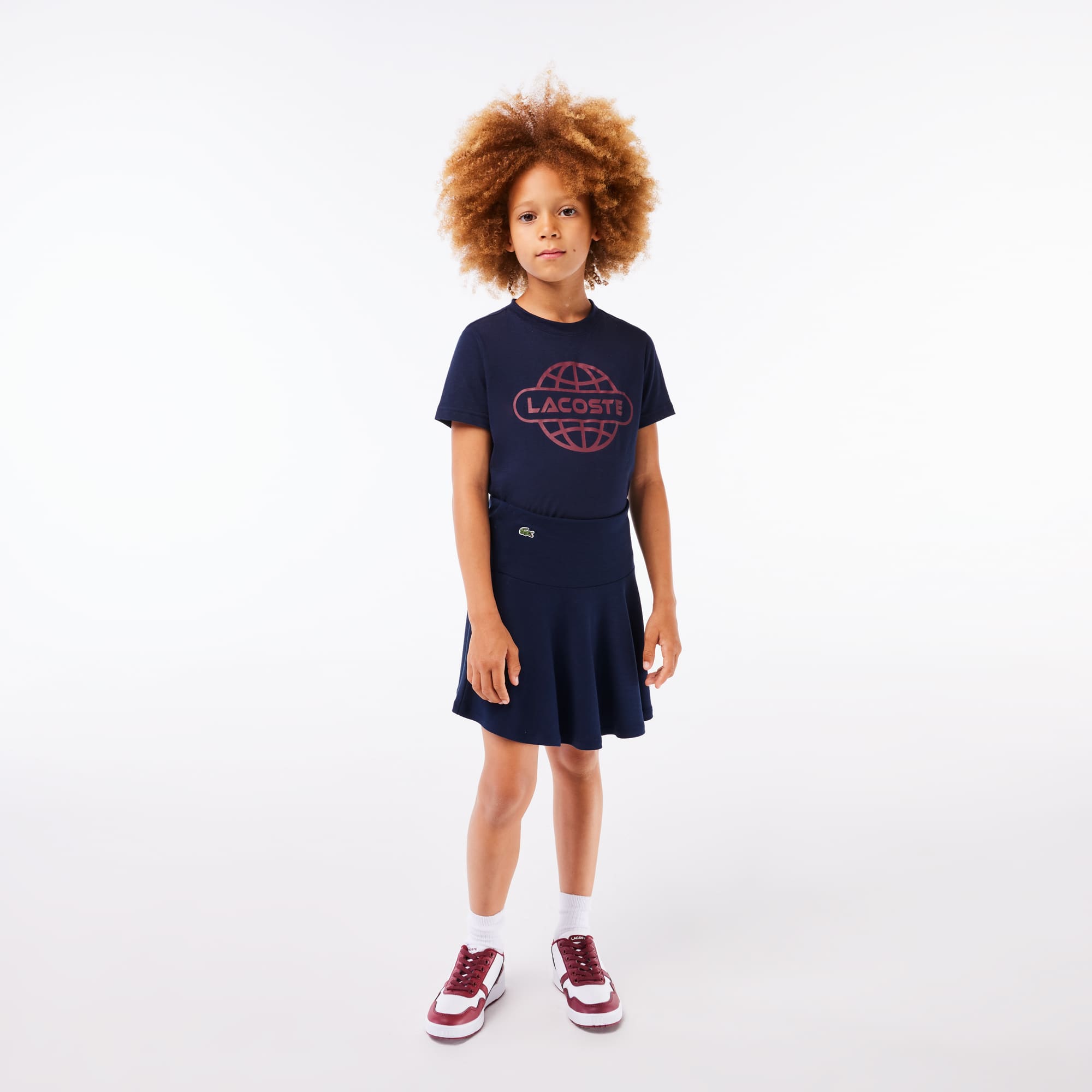 Jupe courte fille Lacoste en tissu extensible Pantalons & Robes - Bleu - Lacoste - Fille