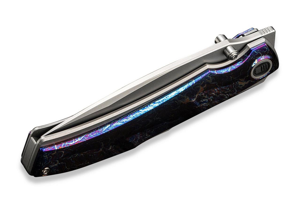 WE Knife Swordfin WE23067-1 Bead Blasted CPM 20CV, Flamed Titanium Gray Titanium zakmes, Thys Meades design