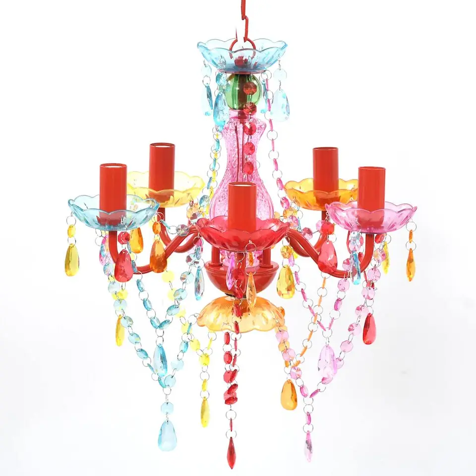 vidaXL - Kunstmatige Kristallen Glazen Plafondlamp - Multikleur - Glas