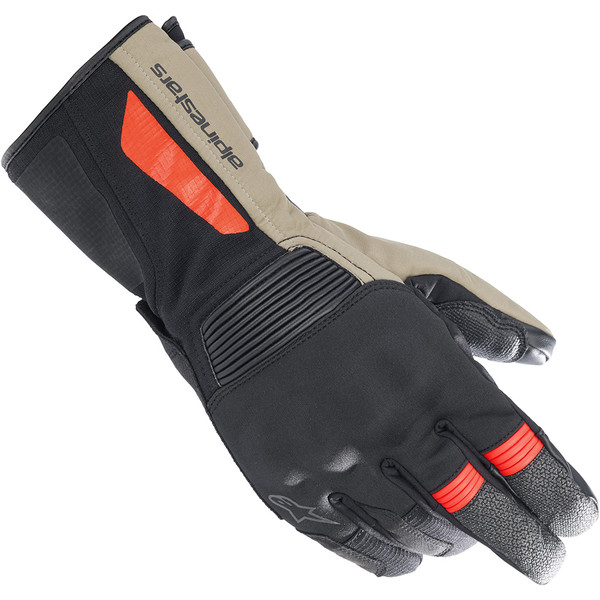 Alpinestars - Gants Denali Aerogel Drystar® Noir / Beige / Rouge fluo