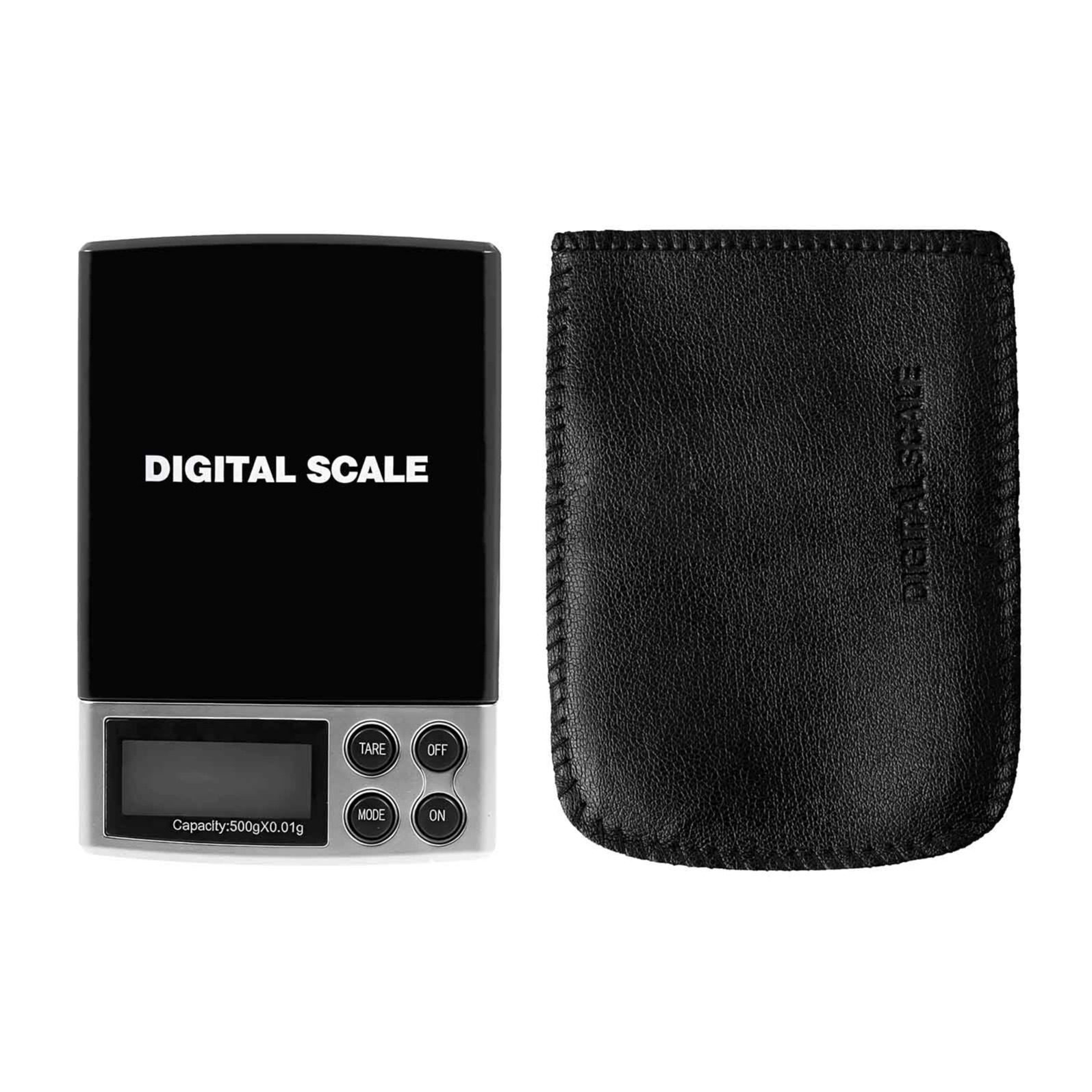 Digitale Feinwaage Taschenwaage 500g auf 0.01g genau   Kunstleder Etui