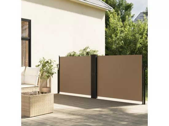 Auvent latéral rétractable taupe 120x1200 cm