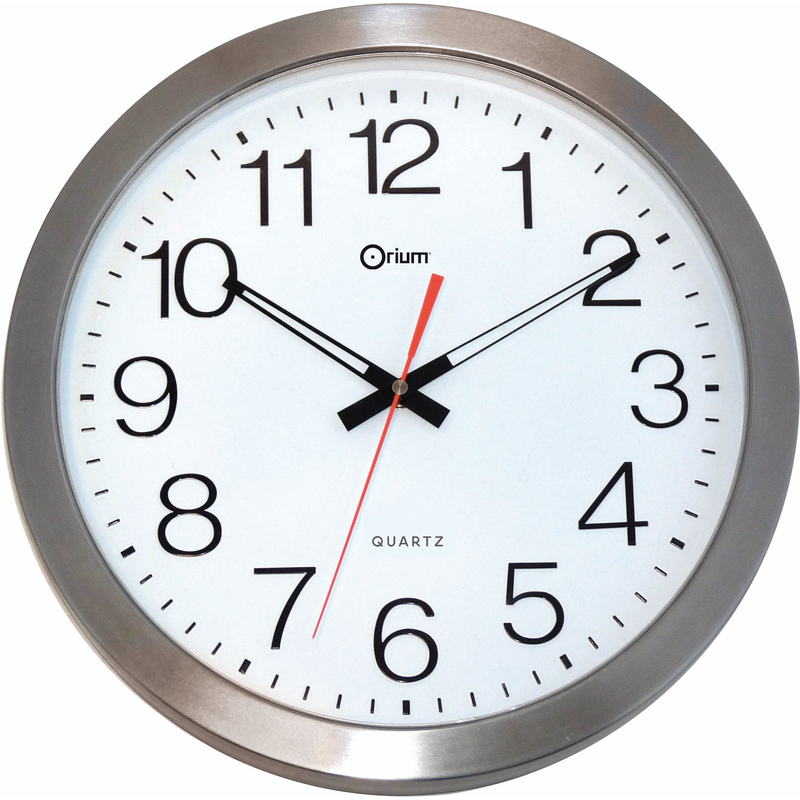 CEP Wanduhr, silber/weiss