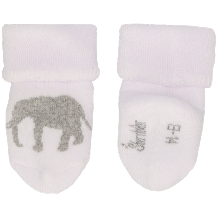 Sterntaler Baby-Socke 3er Afrika hellgrau mel.