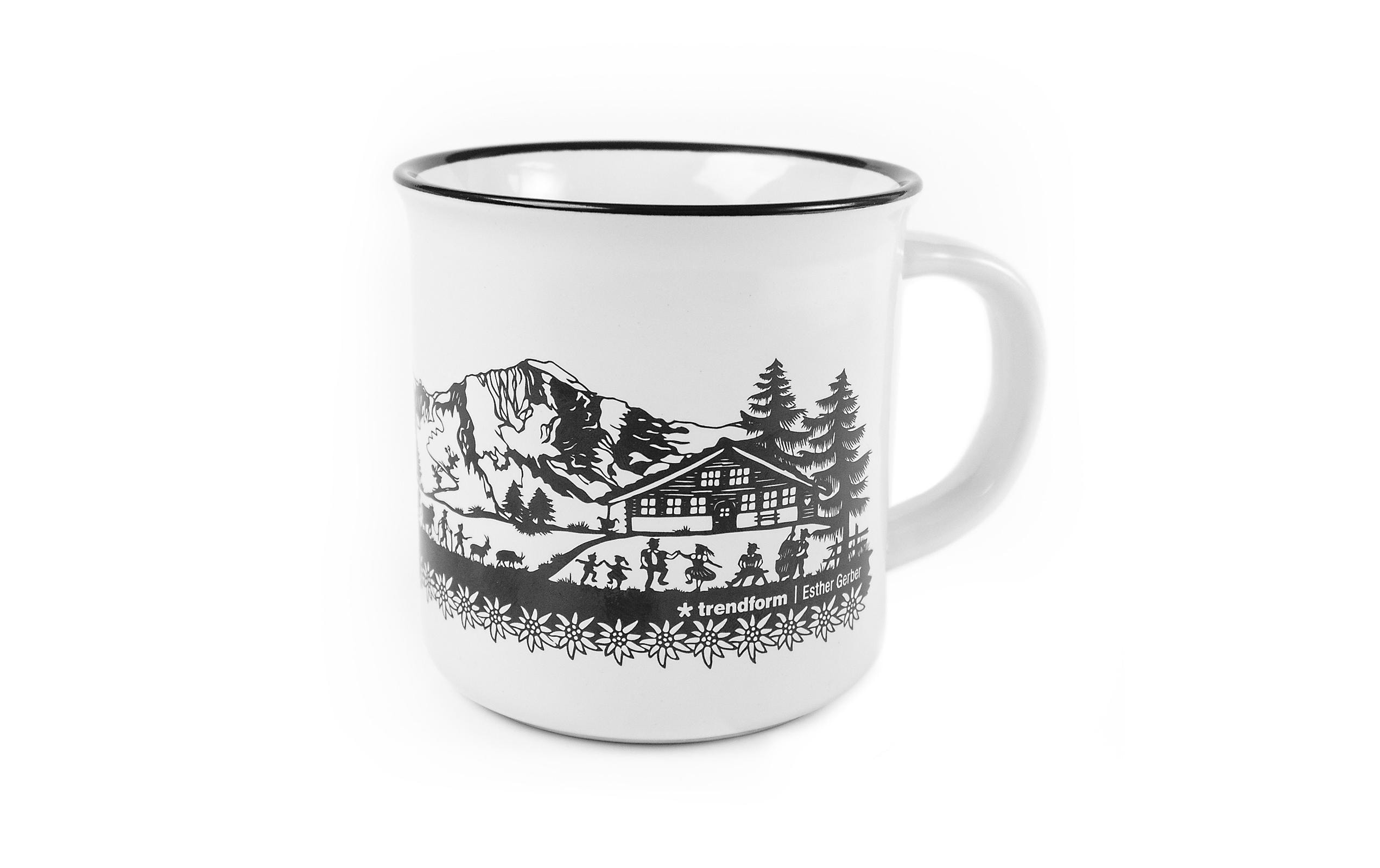 Universaltasse Swiss Tradition 330 ml, KeramikTasse für heisse und kalte Getränke