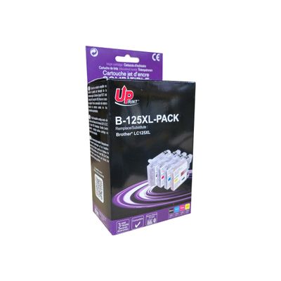 Cartouche compatible Brother LC125XL/LC127XL - pack de 4 - noir, cyan, magenta, jaune - Uprint