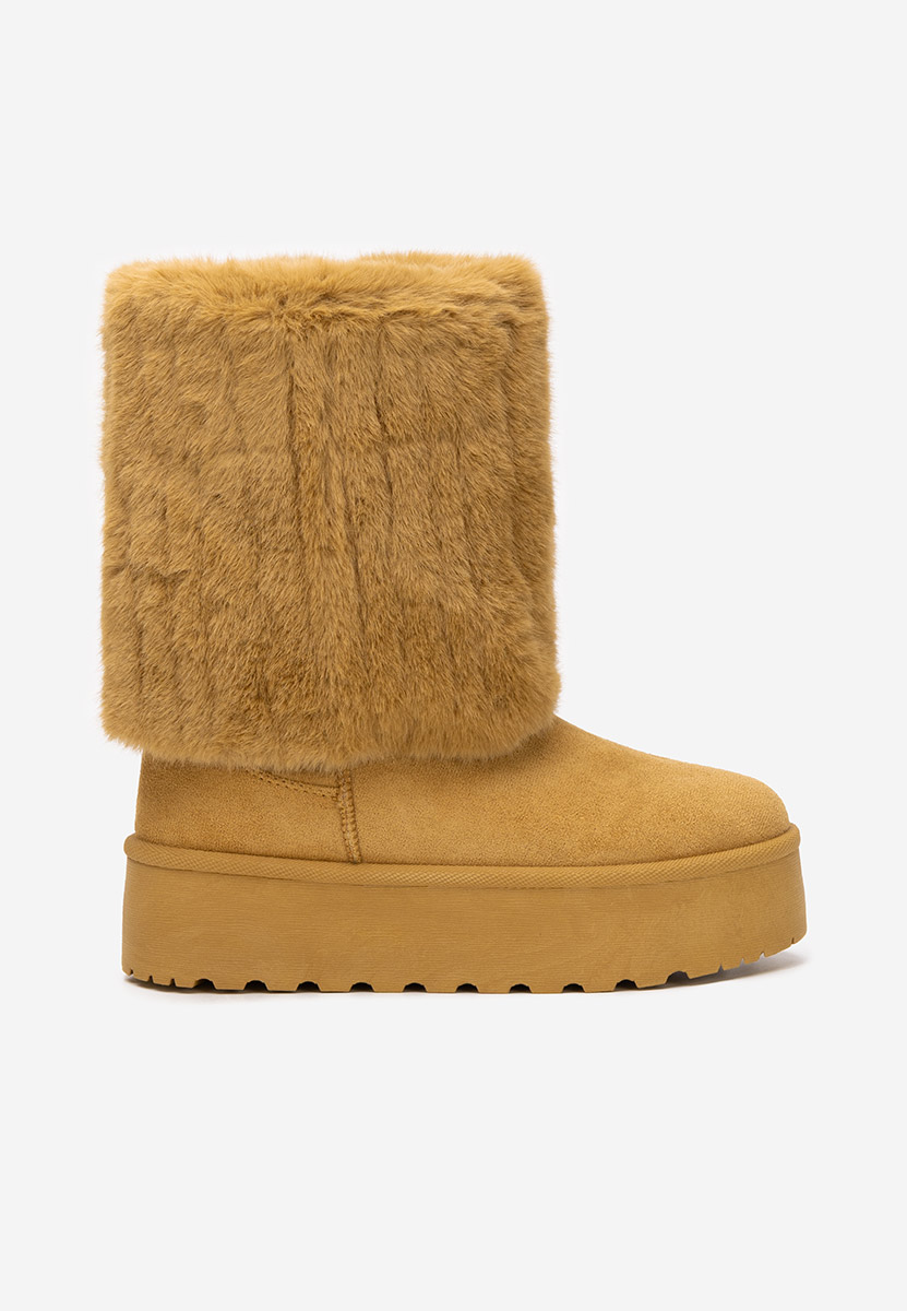 Bottes fourrées femmes chameau Myria V2