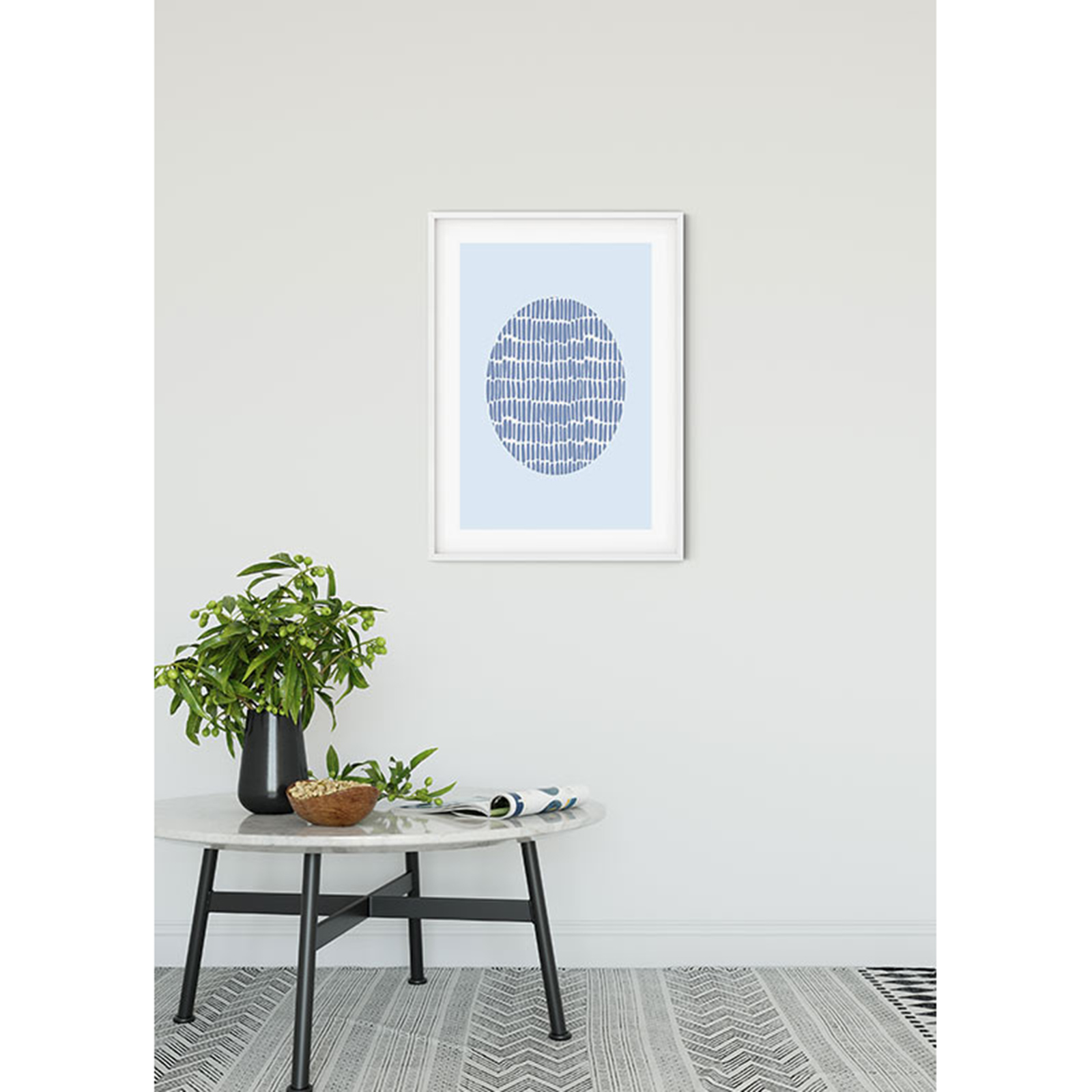 Wandbild SHELLY PATTERNS BLUE - 50x70 cm