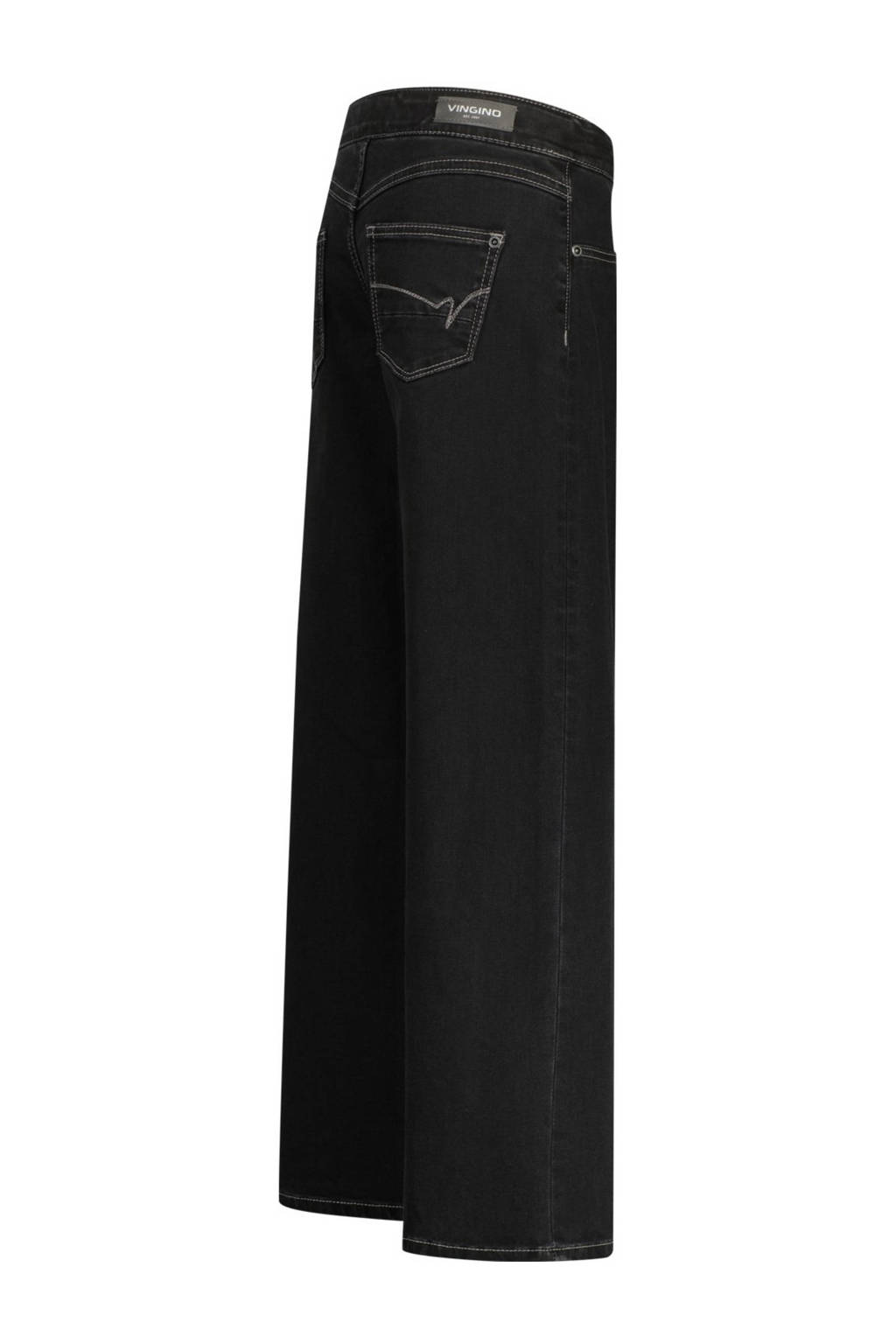 Vingino high waist wide leg jeans Bellini black denim