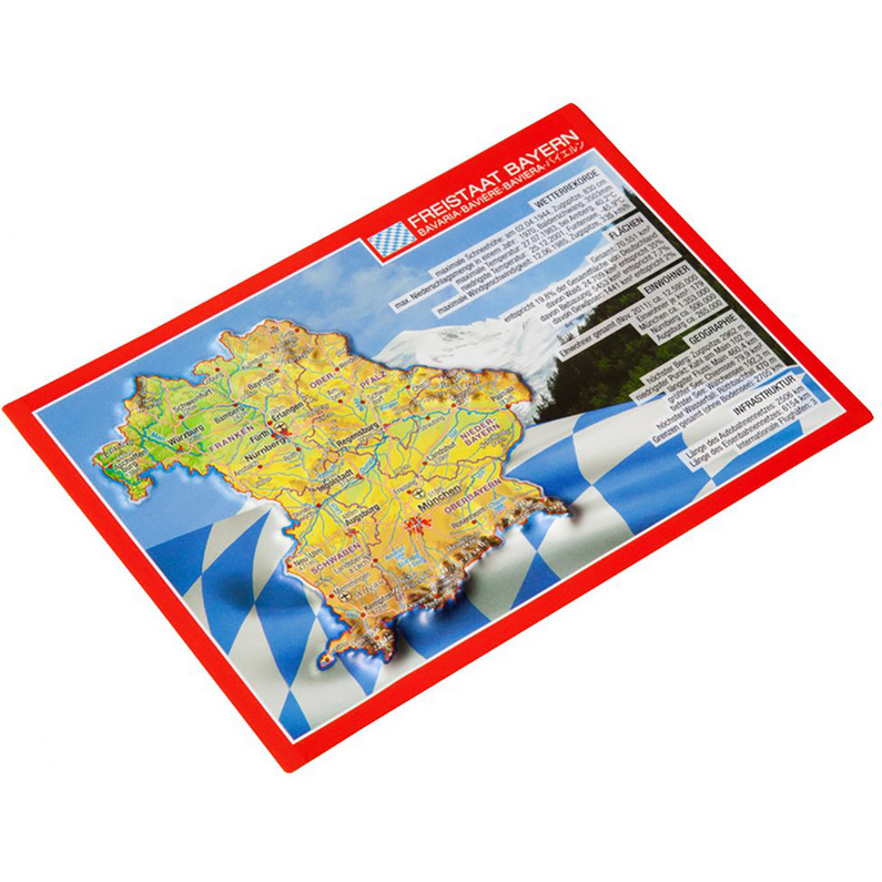 Georelief 3D Reliefpostkarte Bayern