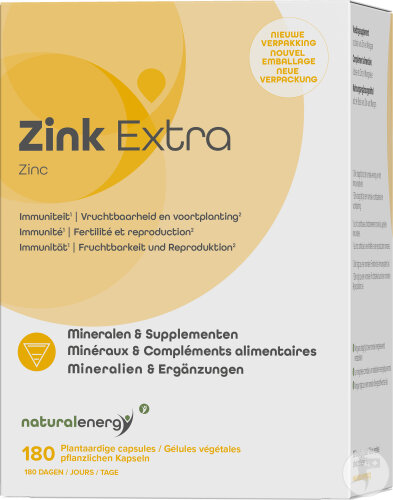 Natural Energy Zinc Extra 180 Gélules Végétales