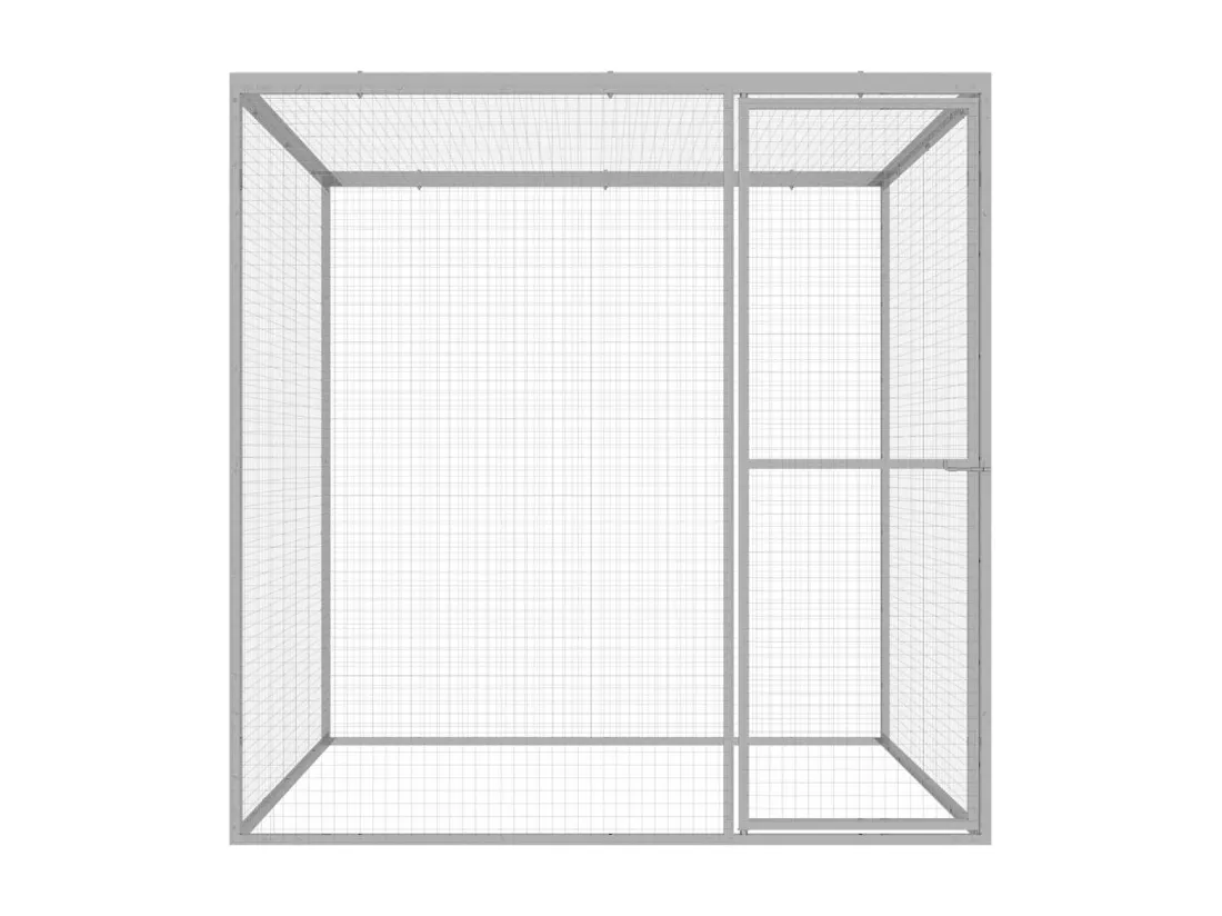 Cage pour chat 1,5x1,5x1,5 m Acier galvanisé