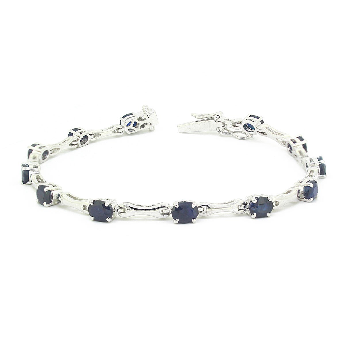 Bracelet Saphir Ovale et Argent 925 - Aden