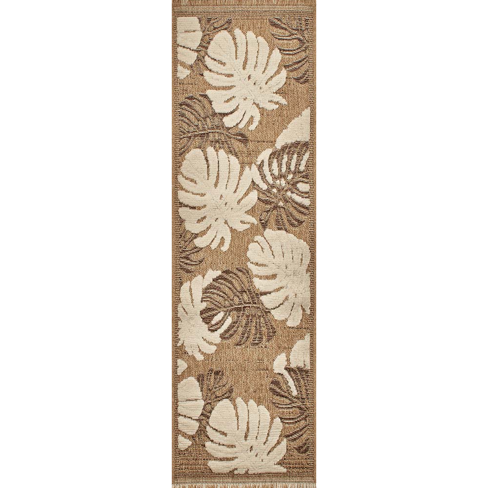 Tapis intérieur extérieur aspect jute marron tulum 9062 170 x 120 cm