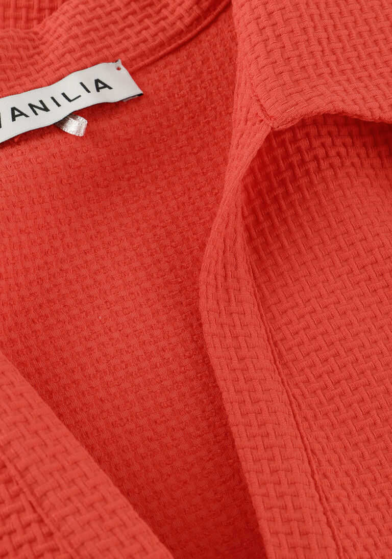 VANILIA oranje vanilia top wafel shirt