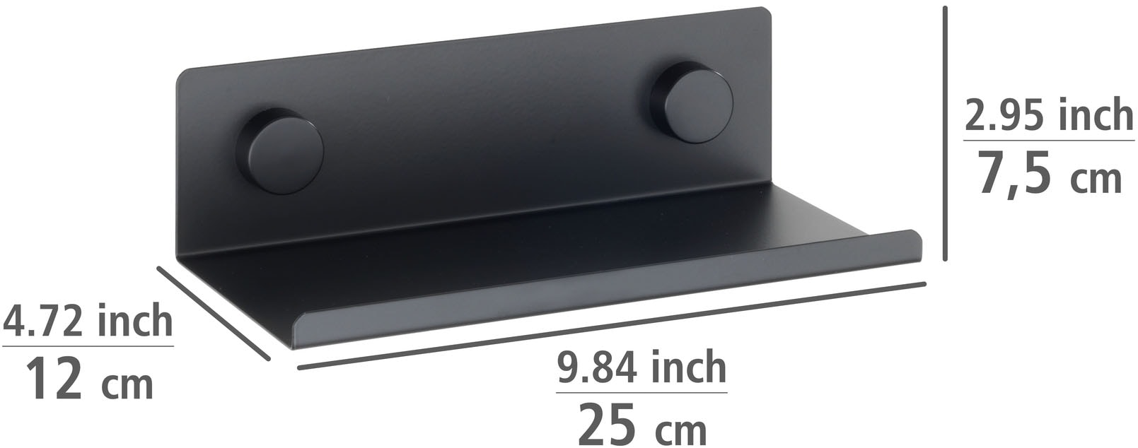 WENKO Küchenregal »Modell Jet S« Regal für die Wand, Industrial Style, pulverbeschichtetes Metall