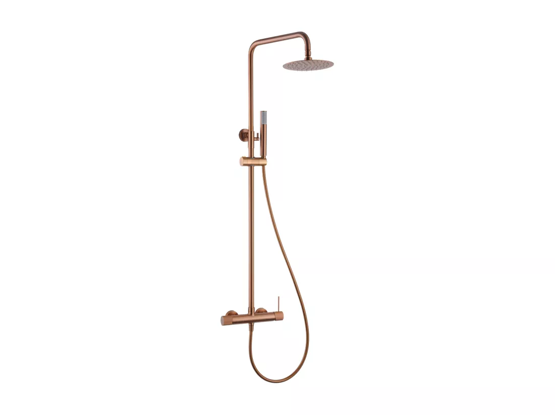 Colonne de Douche anti-calcaire Or Rose Cuivré IMEX BDD038/ORC