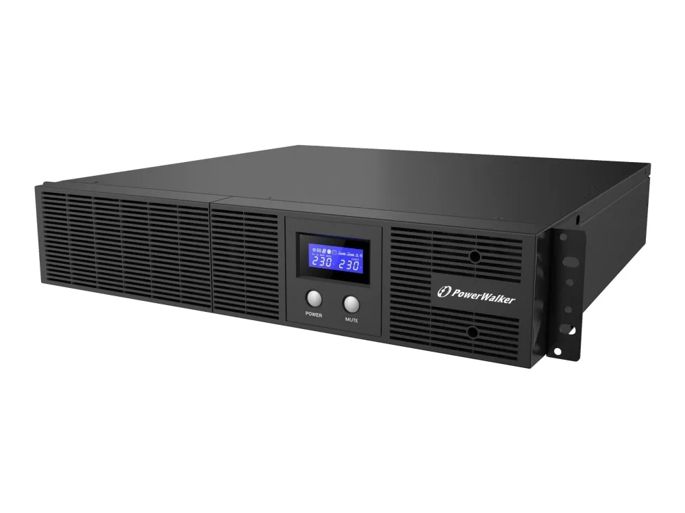 PowerWalker VI 2200 RLE - UPS (rackversion) - AC 230 V - 1320 Watt - 2200 VA - 9 At - USB, RS-232 - output-stikforbindelser: 4