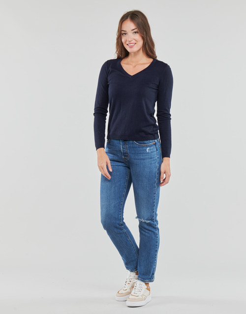 Esprit - SUS VNECK SWEAT - NAVY