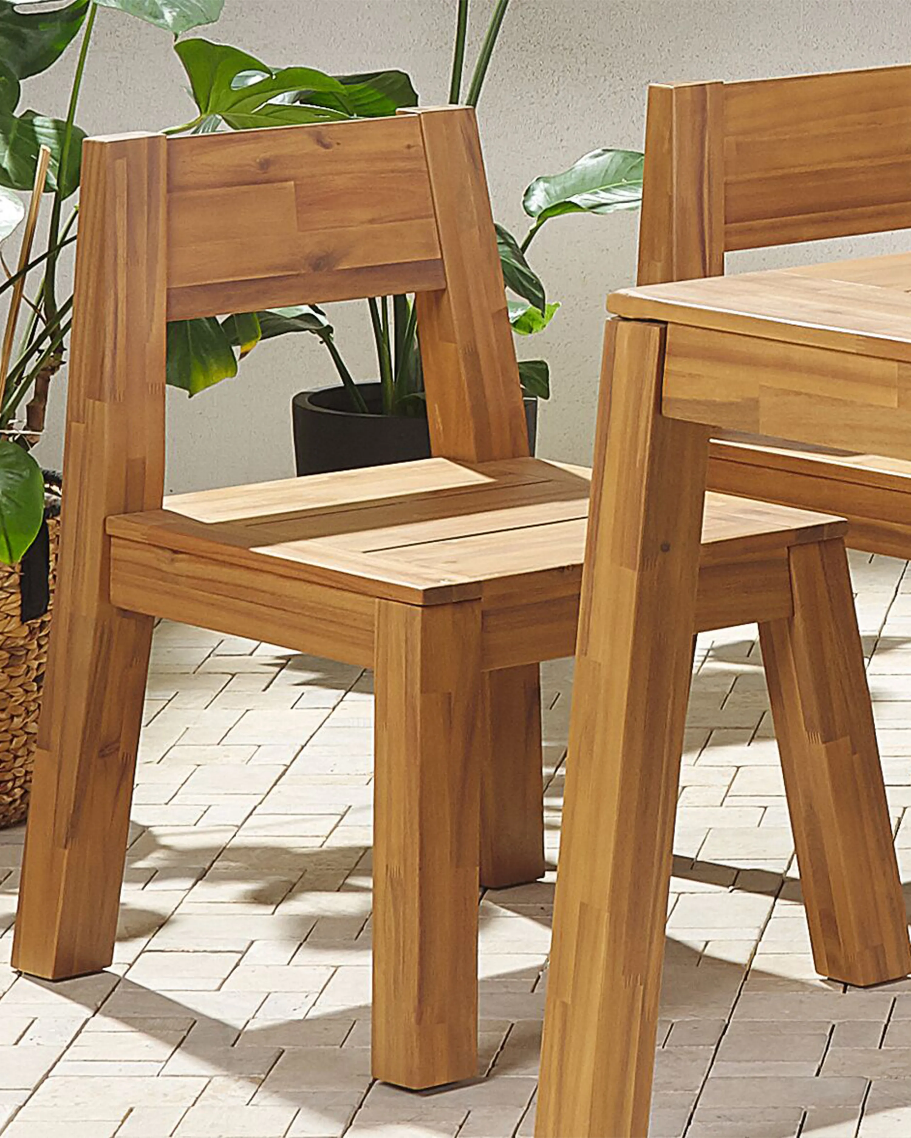 Set van 2 tuinstoelen LIVORNO Acaciahout Bruin