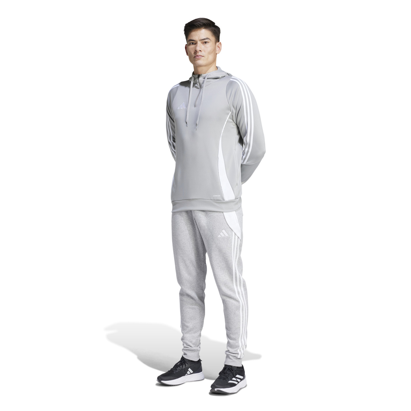 Adidas Tiro 24 Sweat Trainingsbroek Lichtgrijs Wit