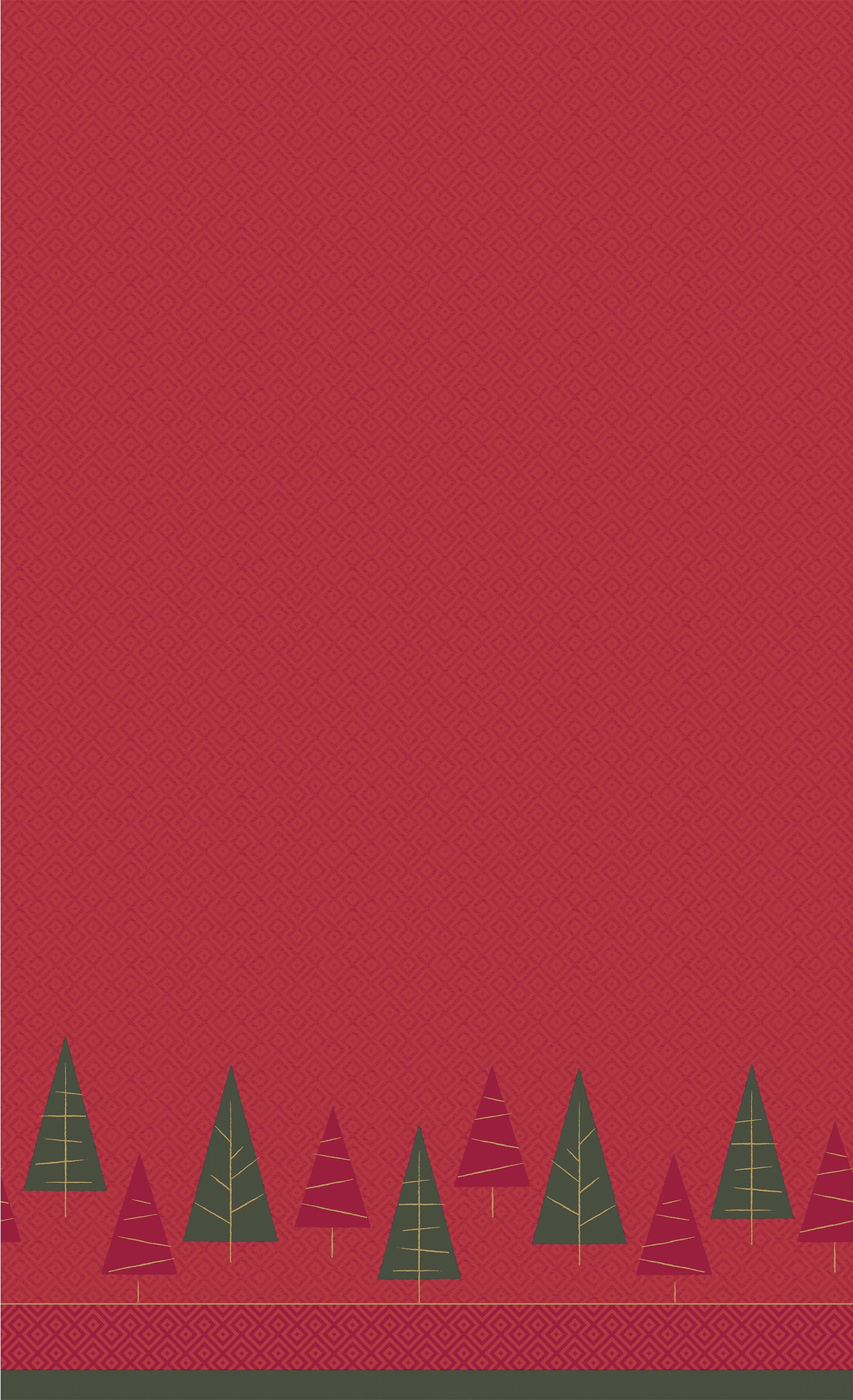 Duni tafelkleed Homely Winter rood 138 x 220 cm