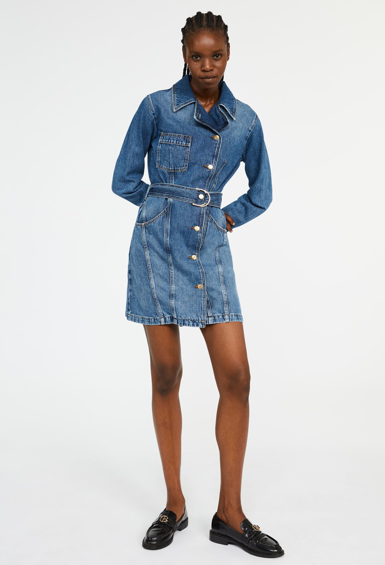 Robe bleue courte