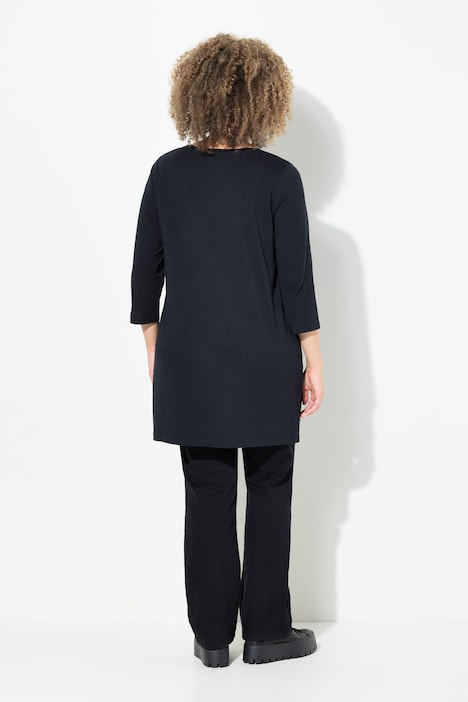 Longshirt, Ho Ho Ho, A-Linie, V-Ausschnitt, 3/4-Arm