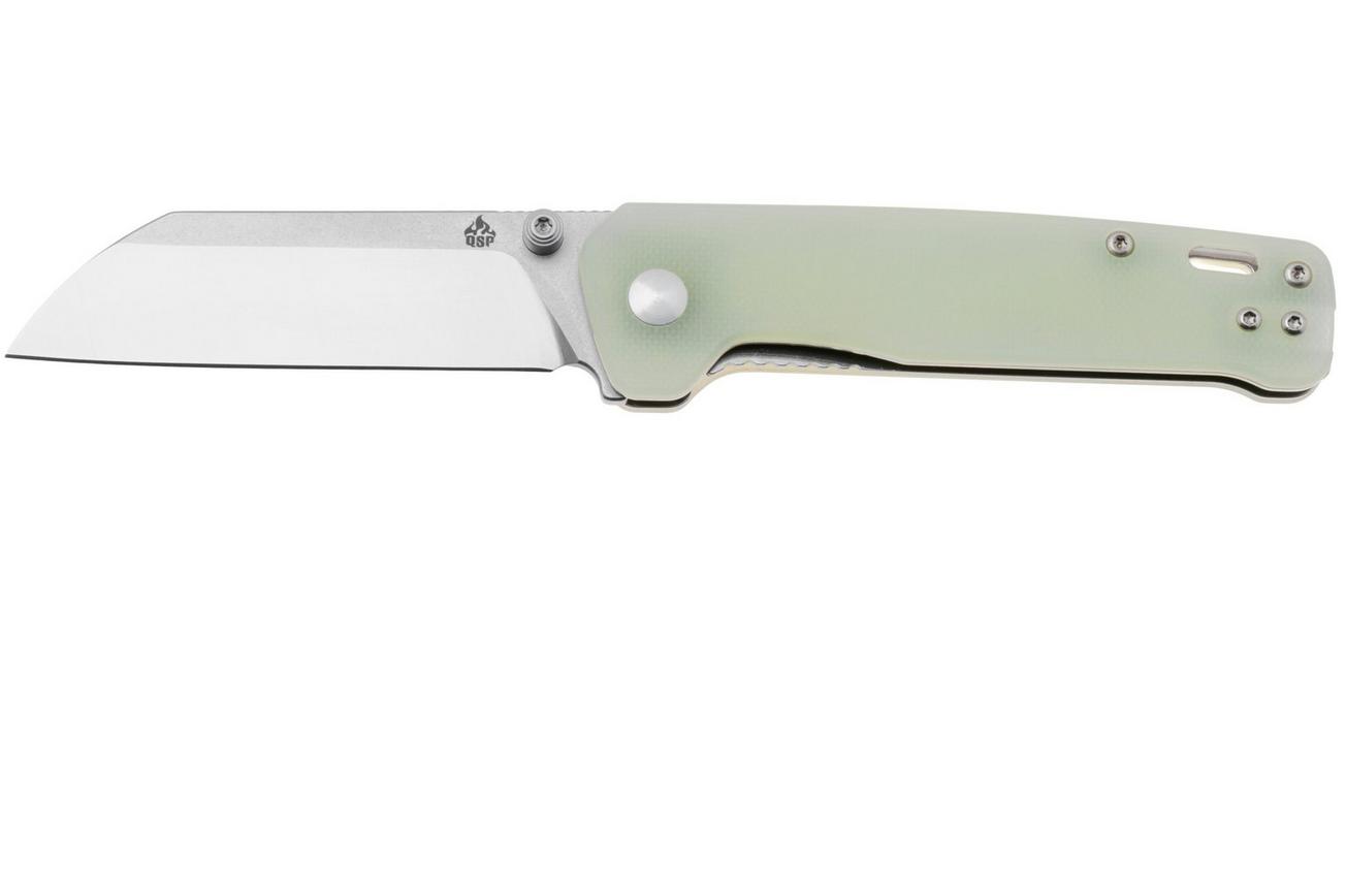 QSP Knife Penguin V2 QS130V2-G1 Two-Tone D2, Jade G10, zakmes