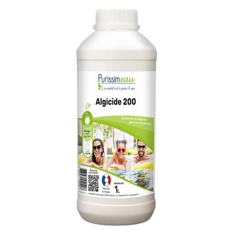 PURISSIMEAU - Anti-algues pour piscine - Algicide 200 - 1L