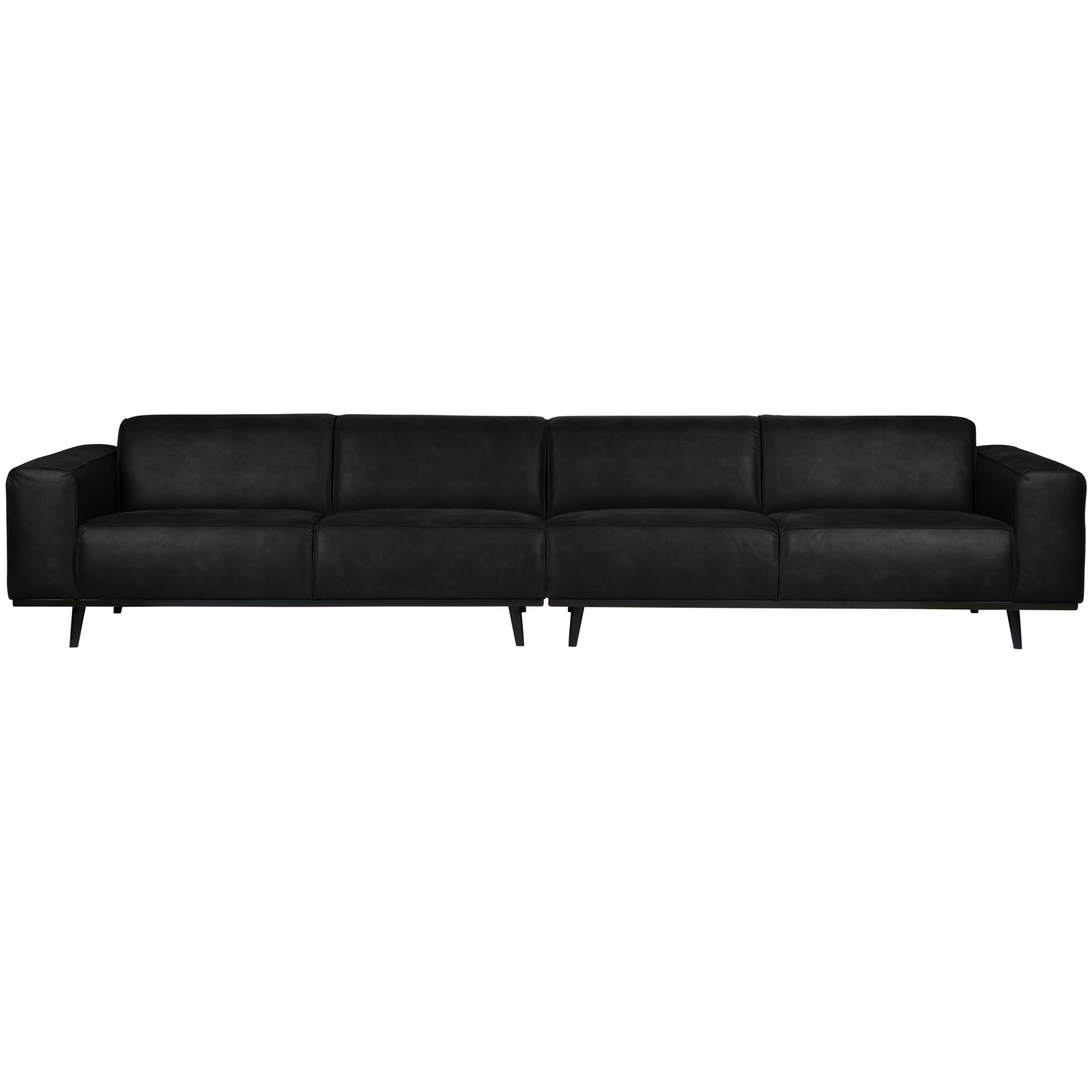 4-zits bank Statement XL Statement XL 4-Zits Bank - 372 cm - Suedine - Zwart