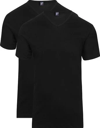 Alan Red T-Shirt V-Hals Vermont Zwart (2pack) 6671/2P/99 Vermont T-shirt Black kopen