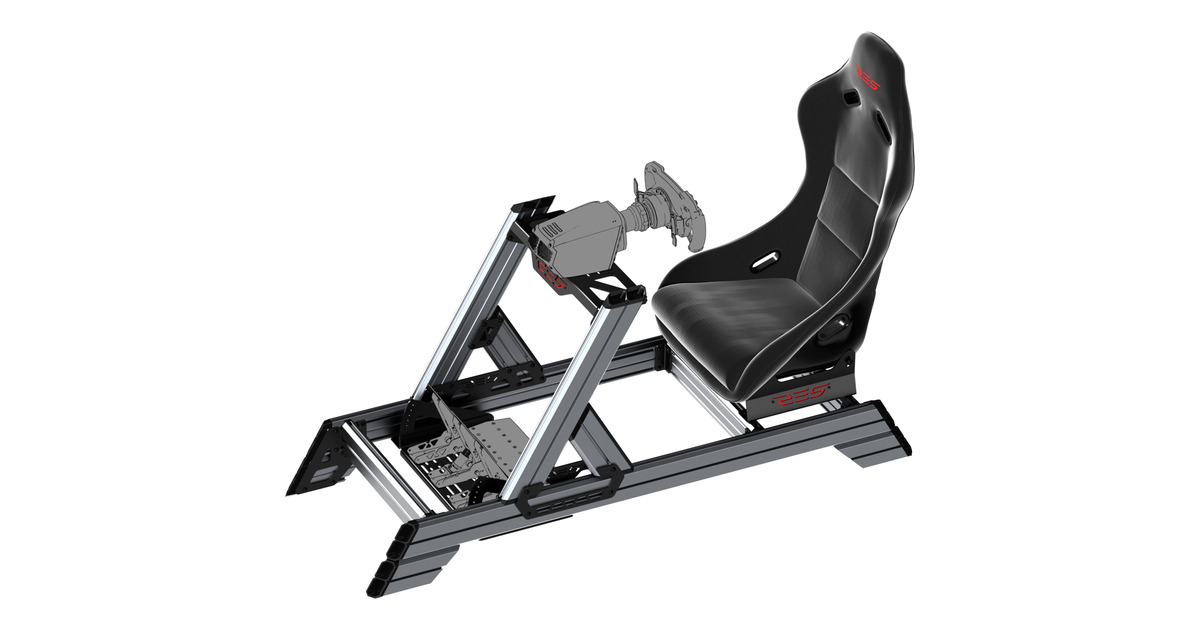 Res-TechSmart Cockpit + GT Seat racing simulator  (Zwart/grijs)