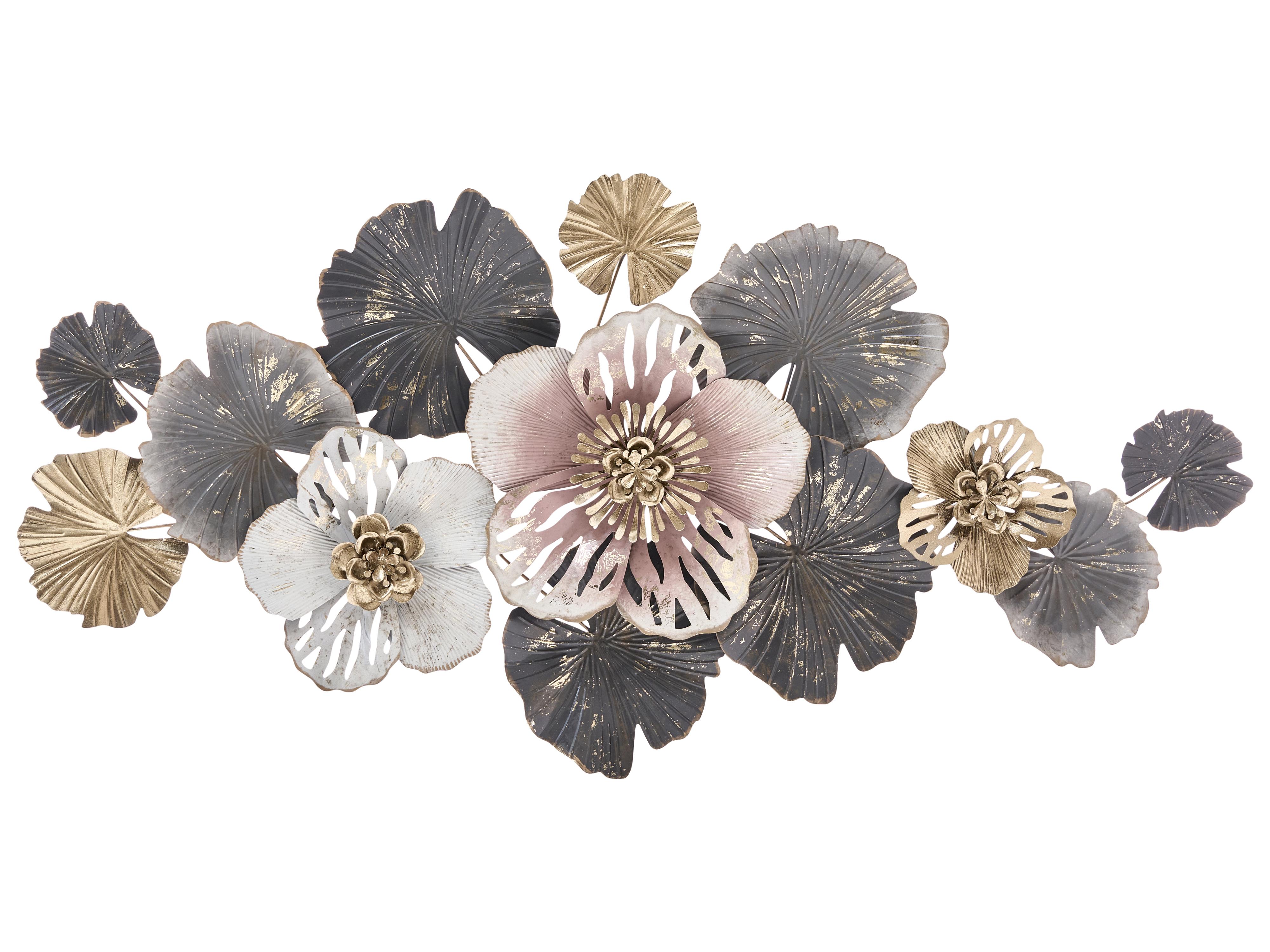Wanddecoratie Bloem MOLYBDENIUM Metaal 60 cm Meerkleurig