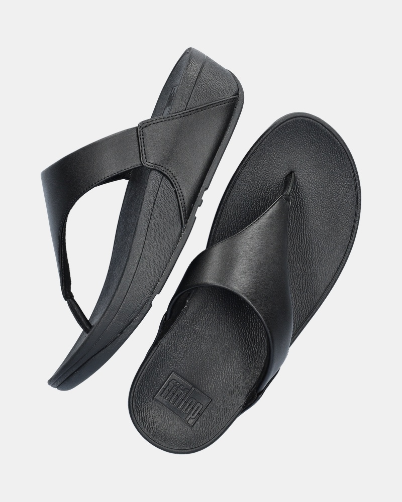 Fitflop Lulu Leather Slippers  - zwart