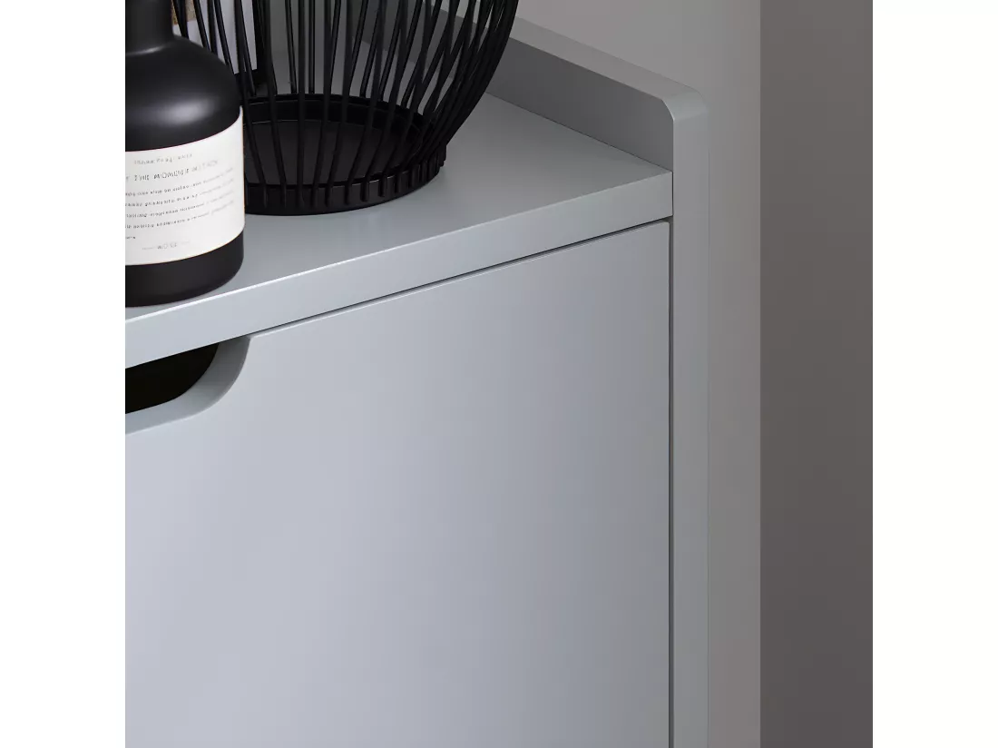 SoBuy Meuble à Chaussures Meuble de Rangement à Chaussures avec 3 Abattants Armoire à Chaussures Commode à Chaussures Meuble d'Entrée Rangement pour Chaussures – Gris, 50x19x129 cm, FSR151-H-HG