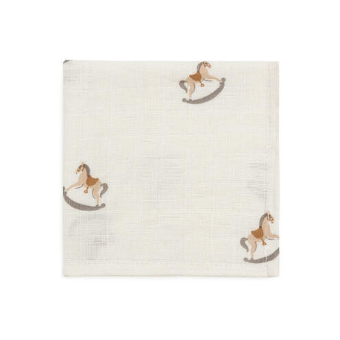 Lot de 3 serviettes gaze de coton 31x31cm Nostalgic ride - Multicolor - JOLLEIN