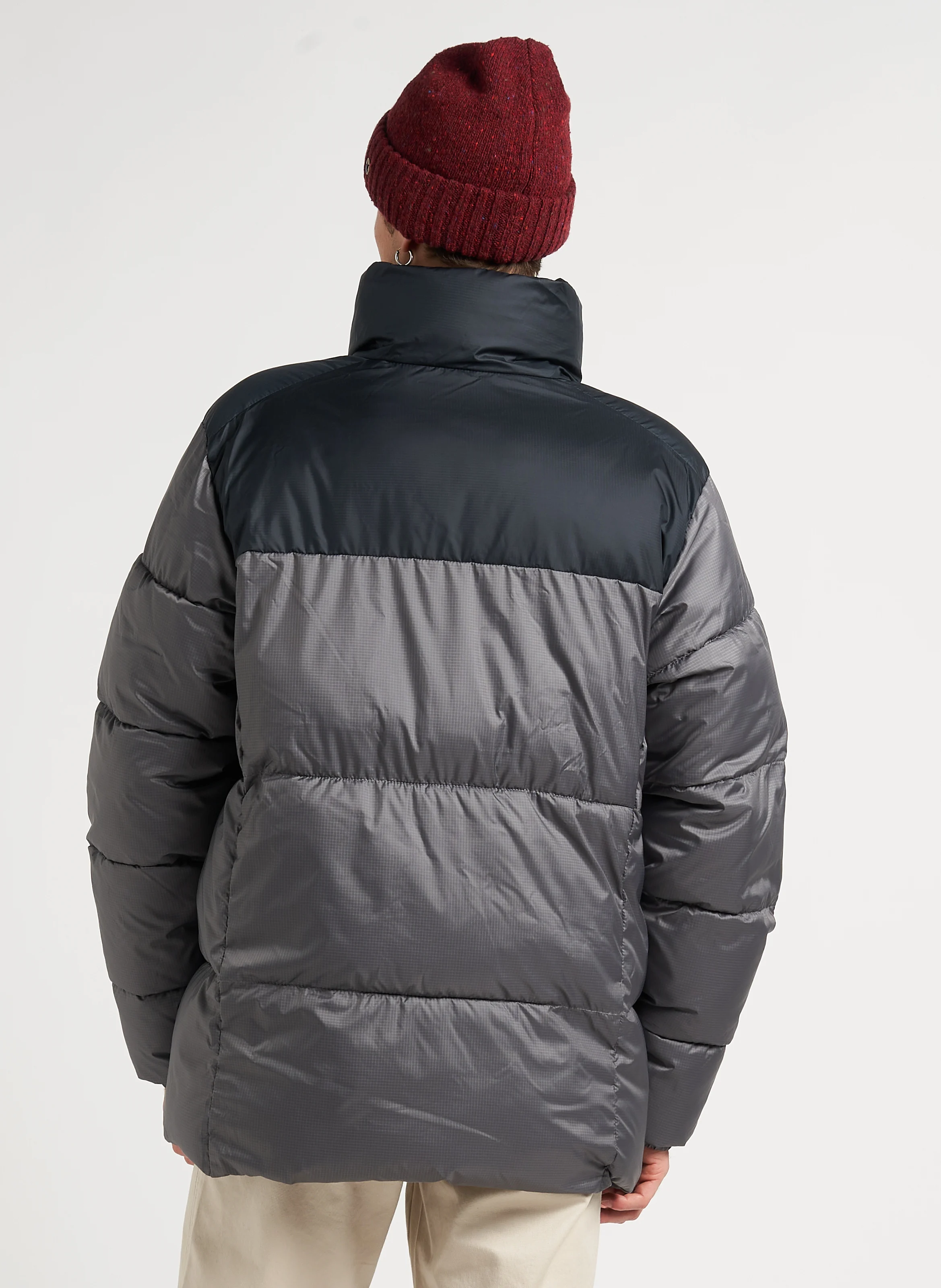 M PUFFECT - Doudoune droite col montant | Argent