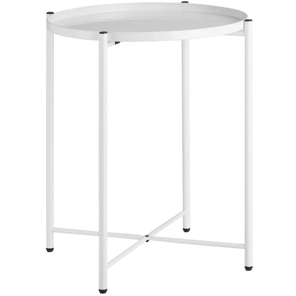 tectake Bijzettafel Chester 45,5x45,5x53cm, Wit