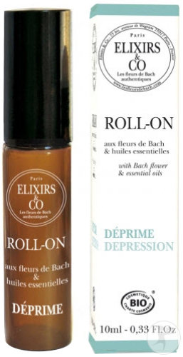 Elixirs&Co Roll-On Déprime Aux Fleurs De Bach Et Aux Huiles Essentielles 10ml